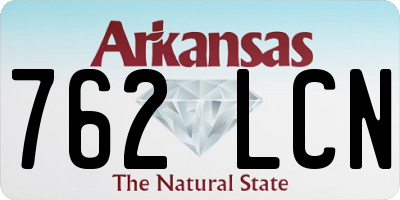AR license plate 762LCN