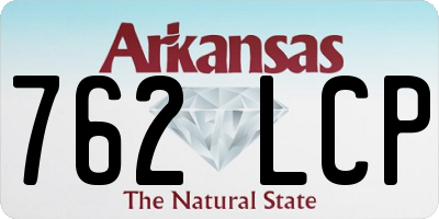 AR license plate 762LCP