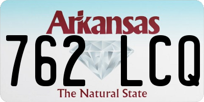 AR license plate 762LCQ
