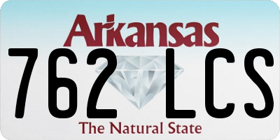 AR license plate 762LCS