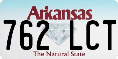 AR license plate 762LCT