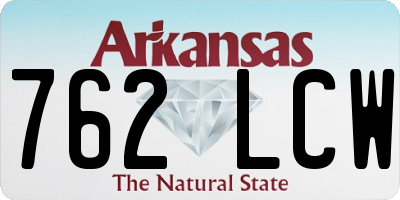 AR license plate 762LCW