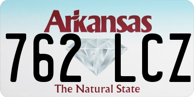 AR license plate 762LCZ