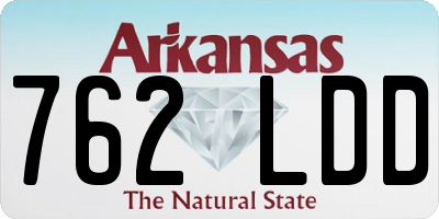 AR license plate 762LDD