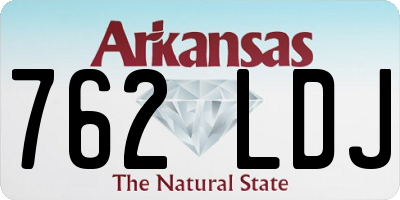 AR license plate 762LDJ