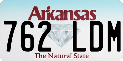 AR license plate 762LDM