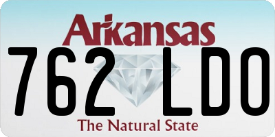 AR license plate 762LDO