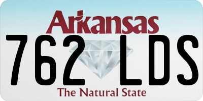 AR license plate 762LDS