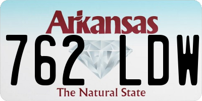 AR license plate 762LDW