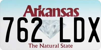AR license plate 762LDX