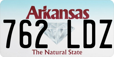 AR license plate 762LDZ