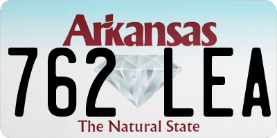 AR license plate 762LEA