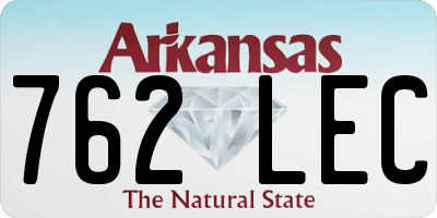 AR license plate 762LEC