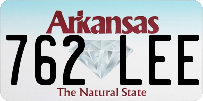 AR license plate 762LEE