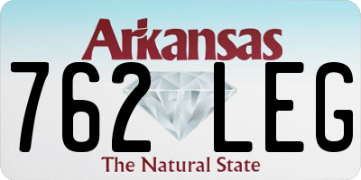 AR license plate 762LEG