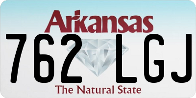 AR license plate 762LGJ