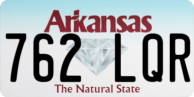 AR license plate 762LQR
