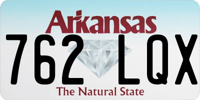 AR license plate 762LQX