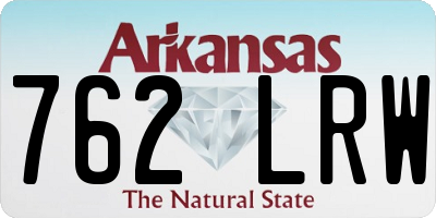 AR license plate 762LRW