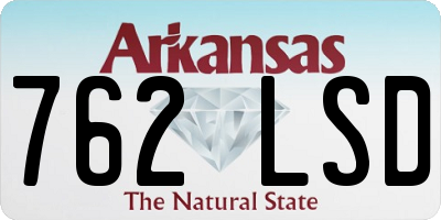 AR license plate 762LSD