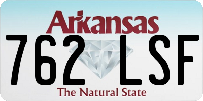 AR license plate 762LSF