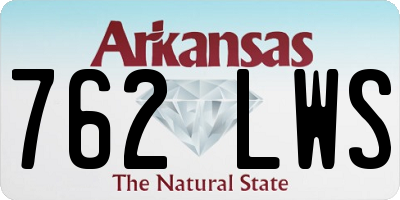 AR license plate 762LWS