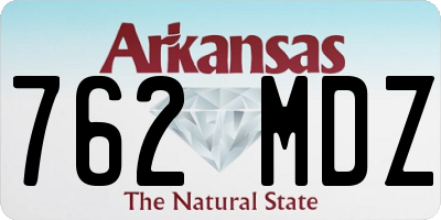 AR license plate 762MDZ