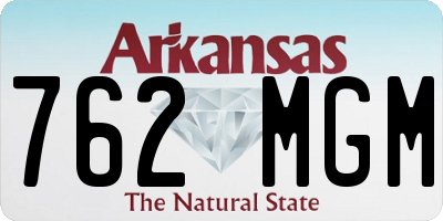 AR license plate 762MGM