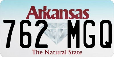 AR license plate 762MGQ