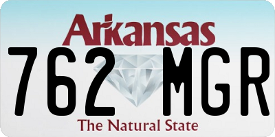 AR license plate 762MGR