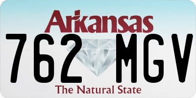 AR license plate 762MGV