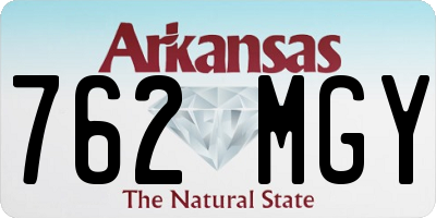AR license plate 762MGY