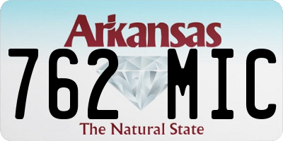 AR license plate 762MIC