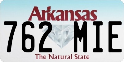 AR license plate 762MIE