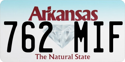 AR license plate 762MIF