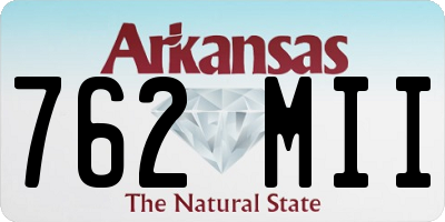 AR license plate 762MII