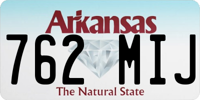 AR license plate 762MIJ