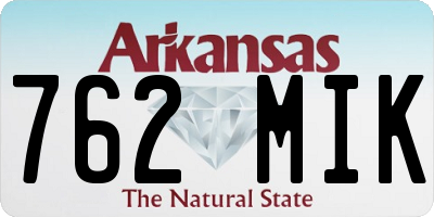 AR license plate 762MIK