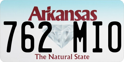 AR license plate 762MIO