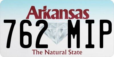 AR license plate 762MIP