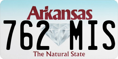 AR license plate 762MIS