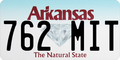AR license plate 762MIT