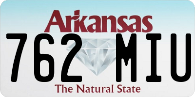 AR license plate 762MIU