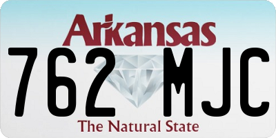 AR license plate 762MJC