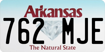 AR license plate 762MJE