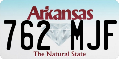 AR license plate 762MJF