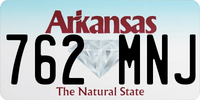AR license plate 762MNJ