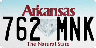 AR license plate 762MNK