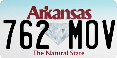 AR license plate 762MOV