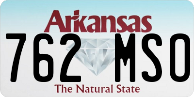 AR license plate 762MSO